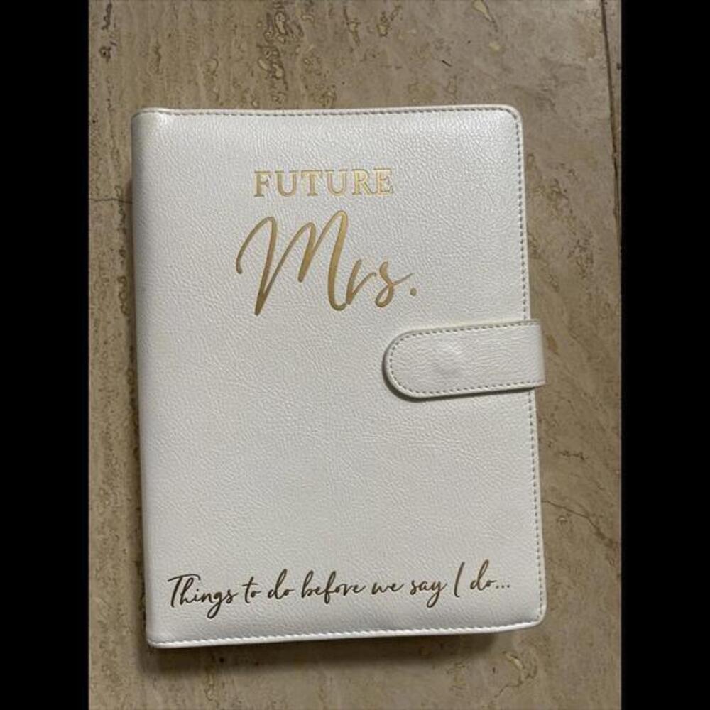 Charvoria Future Mrs Planner Binder White Faux Leather